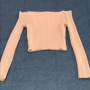 Cropped off the shoulder long sleeve (never worn)